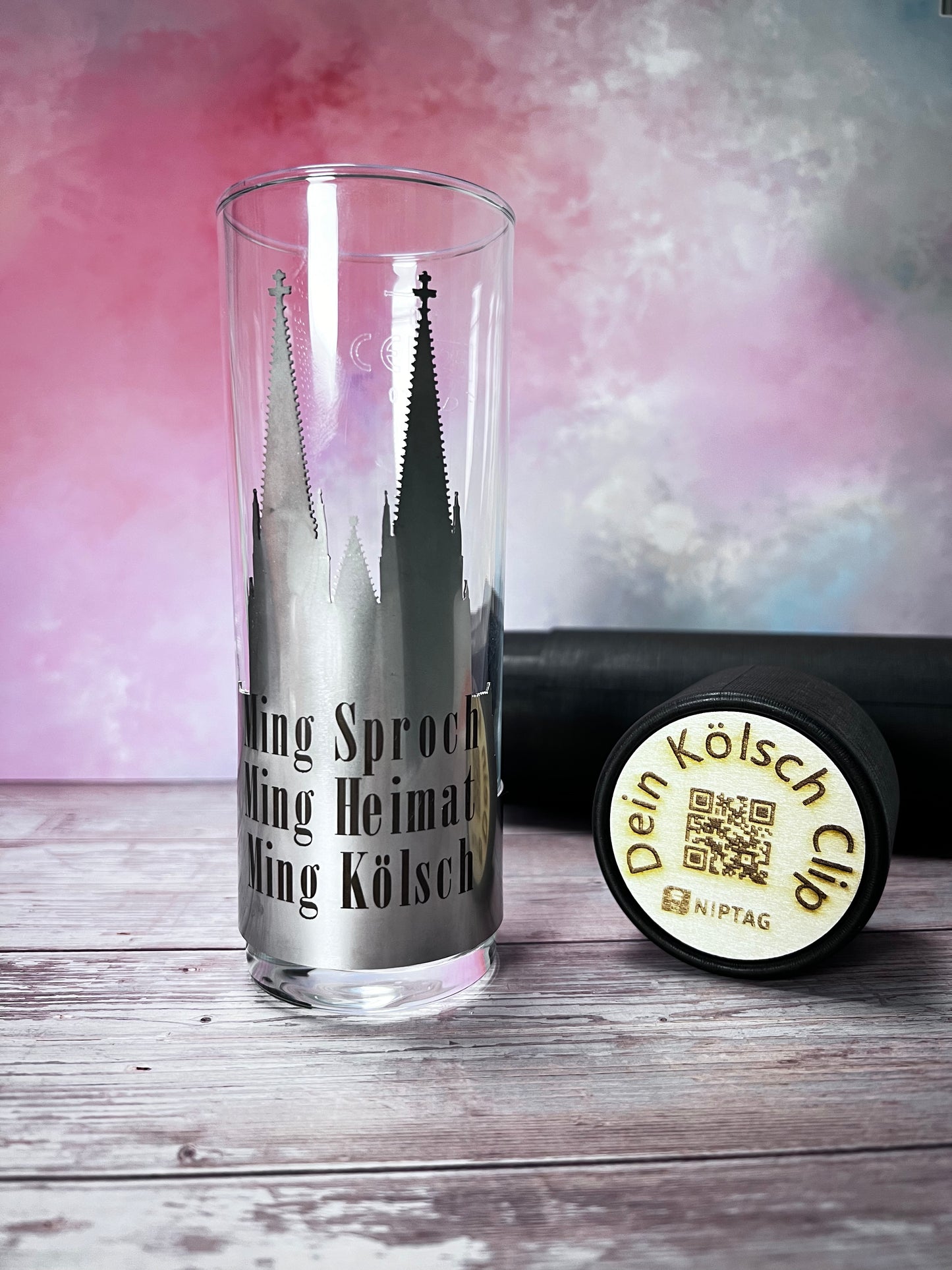 Kölsch Clip - Personalisierter Glas Clip und Namensschild